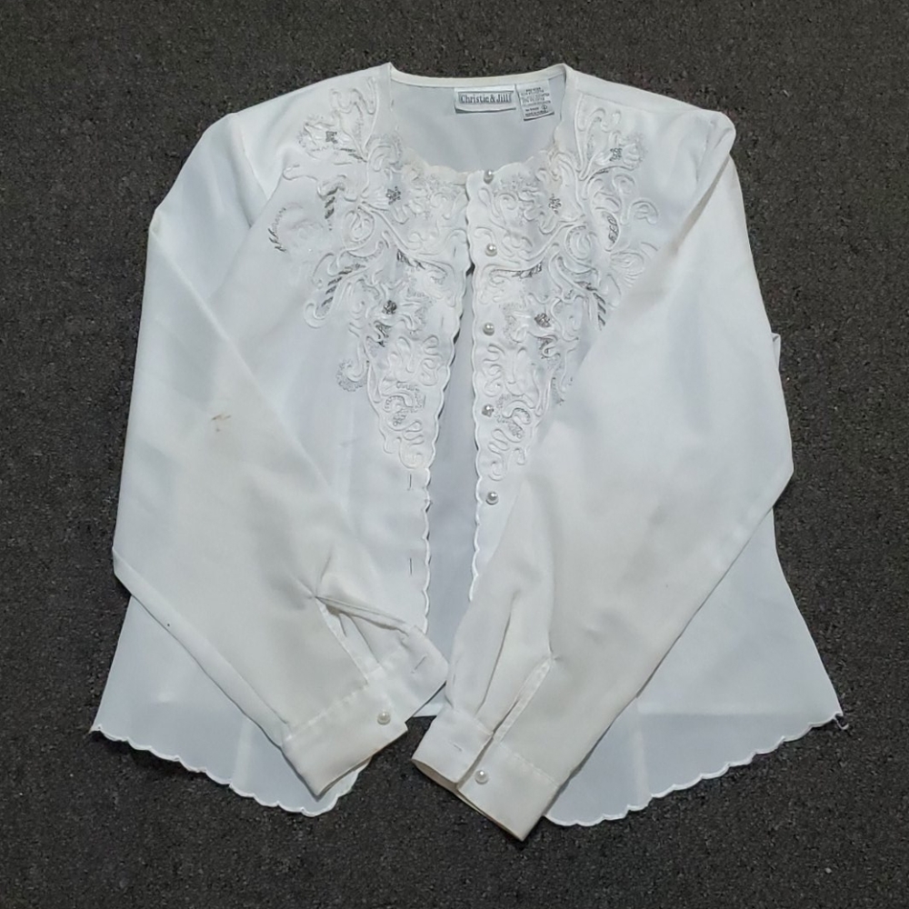Christie & Jill- Size 8- Button up shirt